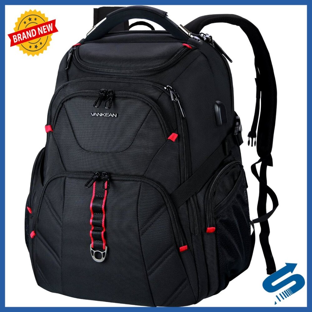 Large Travel Laptop Backpack Tsa Friendly Water Resistant Anti Theft Usb Port